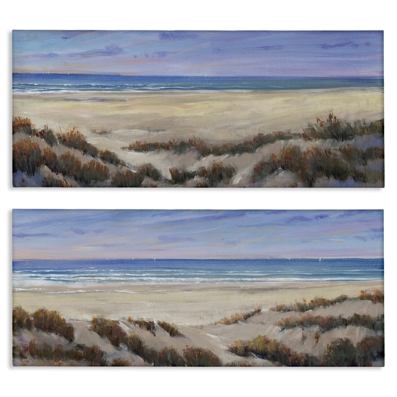 Stupell Industries Coastal Beach Terrain 2pc Canvas Wall Art Set Design by Tim OToole
